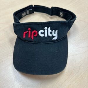 Rip City Embroidered Black Visor